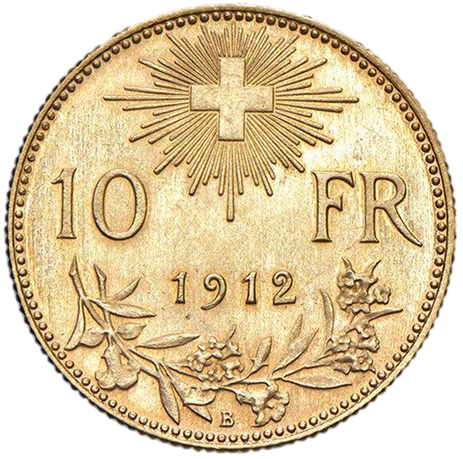 10 Francs, gold, 1912